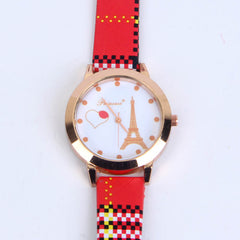 RED STRAP GOLDEN DIAL 1261