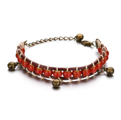 Red Ceramic Hemp Rope Bracelet