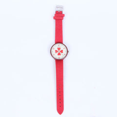 Red Strap Black Dial 1283 Women's Wrist Watch