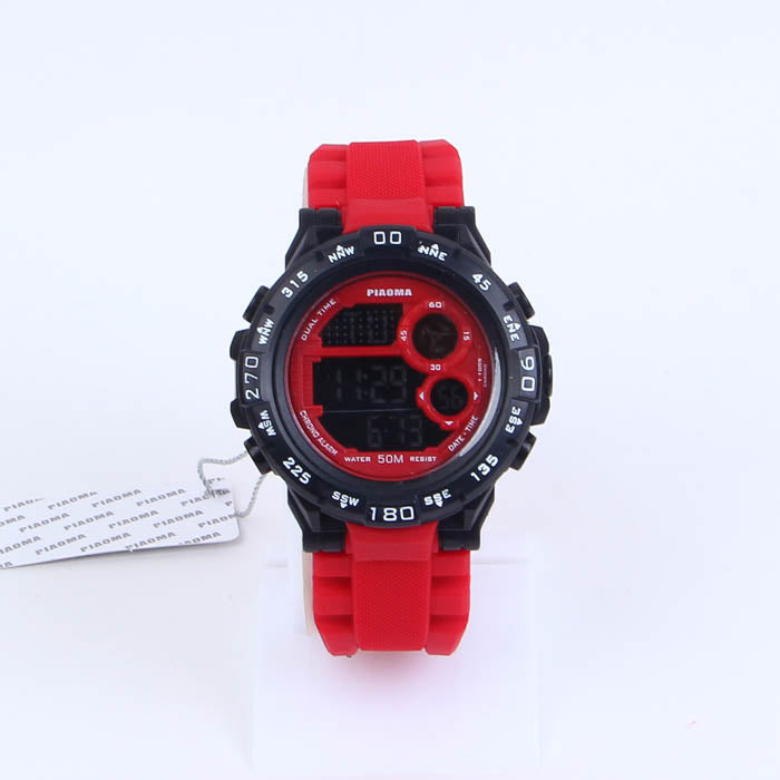 Red Strap Digital Black Dial C1057 Kids Watch