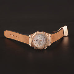 Mens Wrist Watch Rosegold Brown Design HB