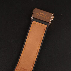 Mens Wrist Watch Rosegold Brown Design HB