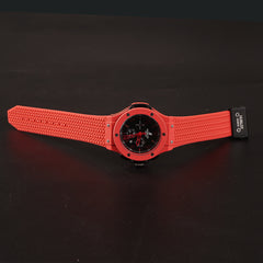 Mens Wrist Watch Red Design HB