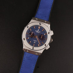 Mens Wrist Watch Grey Blue Design HB