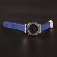 Mens Wrist Watch Grey Blue Design HB