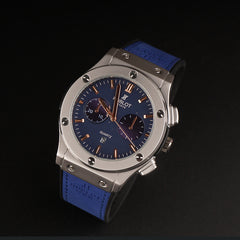 Mens Wrist Watch Grey Blue Design HB