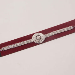 Silver Round Shape Stone Bracelet - Thebuyspot.com