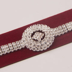 Silver Round Shape Stone Bracelet - Thebuyspot.com