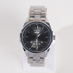 Silver Black Dial TBS-F Chain Watch