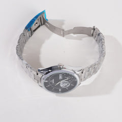 Silver Black Dial TBS-O Chain Watch