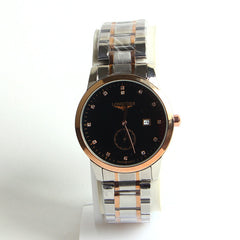 Silver Chain Black Dial 1243 Men's Wrist Watch