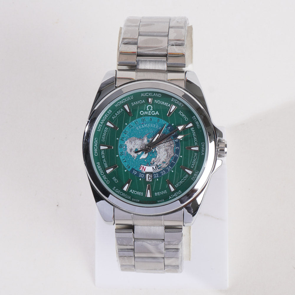 Silver Green Dial TBS-O Chain Watch
