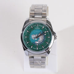 Silver Green Dial TBS-O Chain Watch