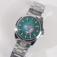 Silver Green Dial TBS-O Chain Watch