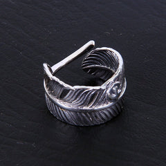 Silver Leave Style Free Style Men's Ring