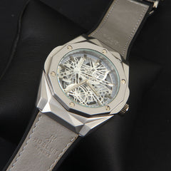 Silver Strap Silver Dial 1344 Men's Wrist Watch