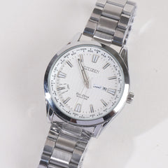 Silver White Dial TBS-C Chain Watch