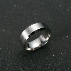 Silver Round Titanium Ring