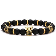 Trendy Crown BD-10014S Charm Bracelet Women Men Stone Bead Bracelet