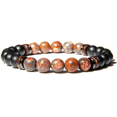 Vintage Chakra Beads BR20189 Tibetan Buddha Volcanic Lava Bracelet