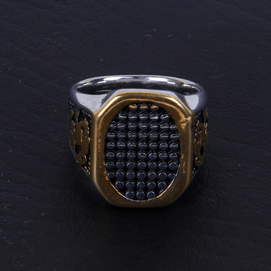 Vintage Punk Silver Style Men's Ring