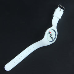 White Rubber Strap White Fashion Dial FM208 Wrist Watch