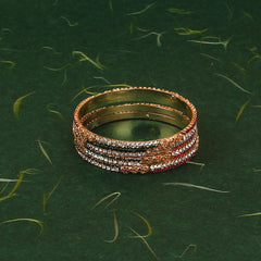 White & Green Pearl Bangles 4 Piece Set - Thebuyspot.com