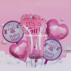 It's A Girl Balloon Baby Shower Decorations Pink Balloons