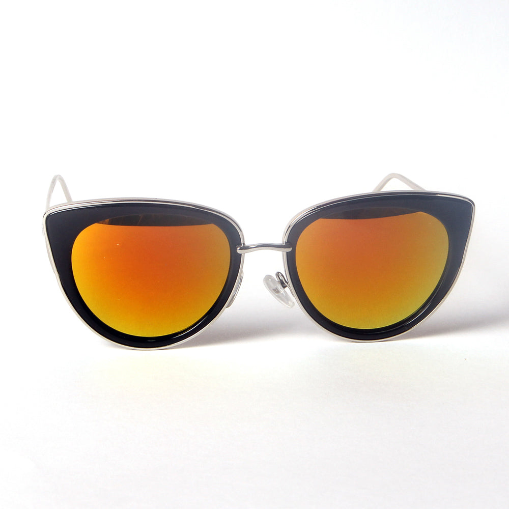 Yellow Cat Eye Shinning Sunglasses