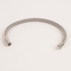 silver wire with silver lock fashion bracelet