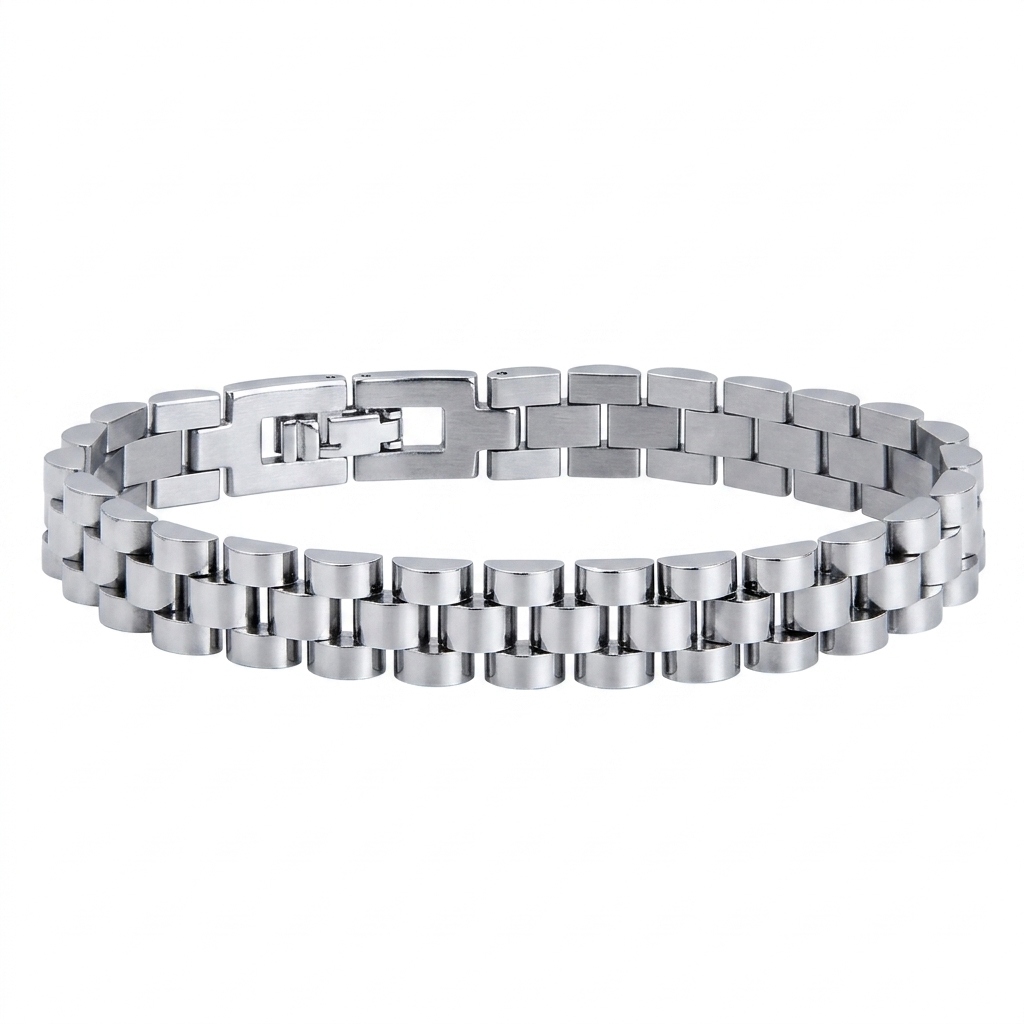 Silver Chain Mens Bracelets 10mm