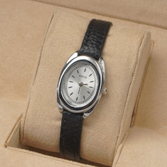Woman Silver Watch with Black Straps RAHA