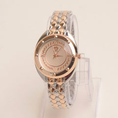 Two Tone Womens Chain Watch Rosegold V