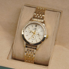 Woman Golden Chain Watch Golden Style