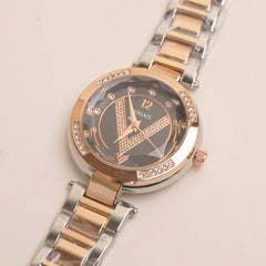 Two tone Womens Chain Watch Rosegold V