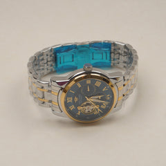 AILANG AL-8602G Men's Automatic Mechanical Skeleton Watch Blue Dial
