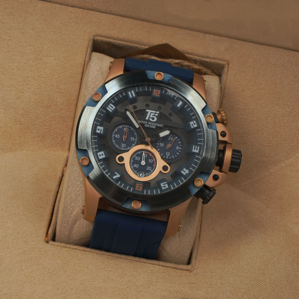 T5 Men’s Watch H3918E – Stylish Stainless Steel Chronograph Design with Premium Finish