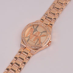 Women Chain Watch Rosegold Pink