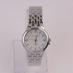 Women Chain Watch Silver White