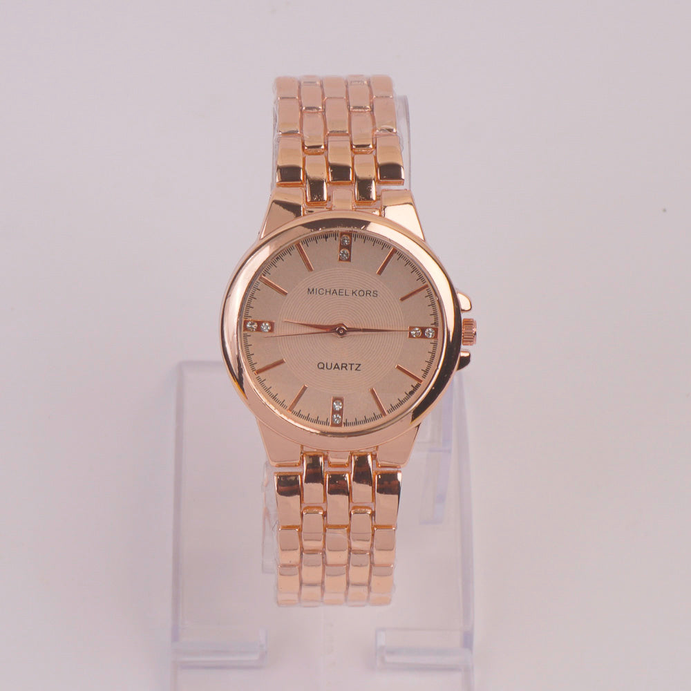 Women Chain Watch Rosegold Pink