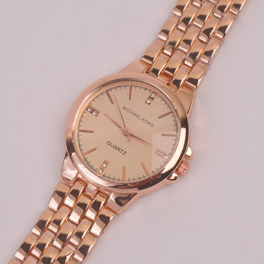 Women Chain Watch Rosegold Pink