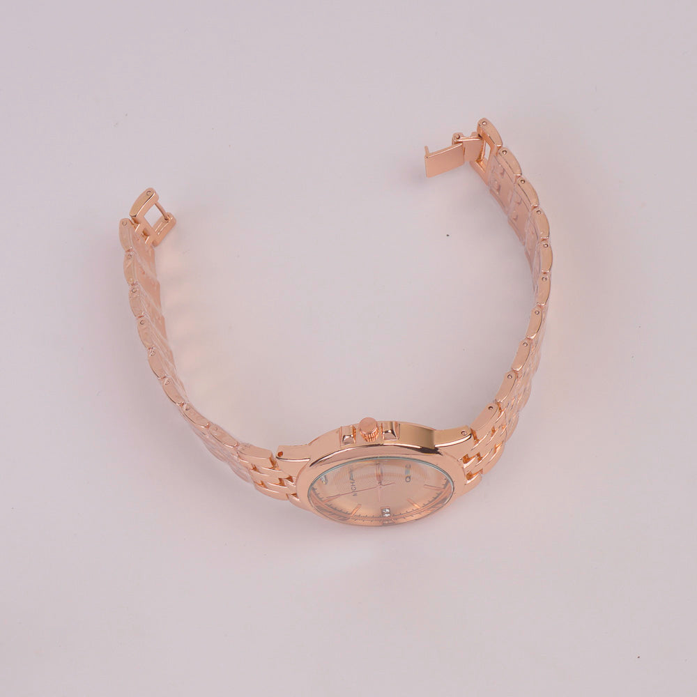 Women Chain Watch Rosegold Pink