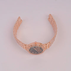 Women Chain Watch Rosegold Black