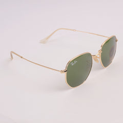 Golden Frame Green Shade Metal Sunglasses For Men & Women RB 3548