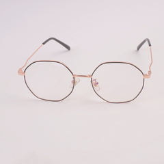 Rosegold & Black Metal Optical Frame For Women