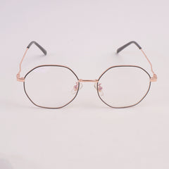 Rosegold & Black Metal Optical Frame For Women