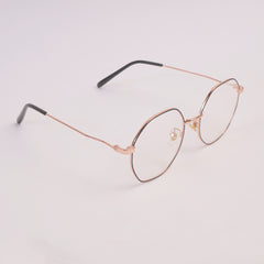 Rosegold & Black Metal Optical Frame For Women