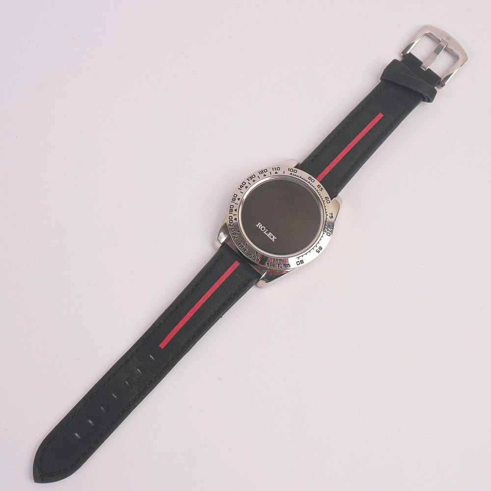 Men's Touch LED Watch Silver Dial with Black Red Straps