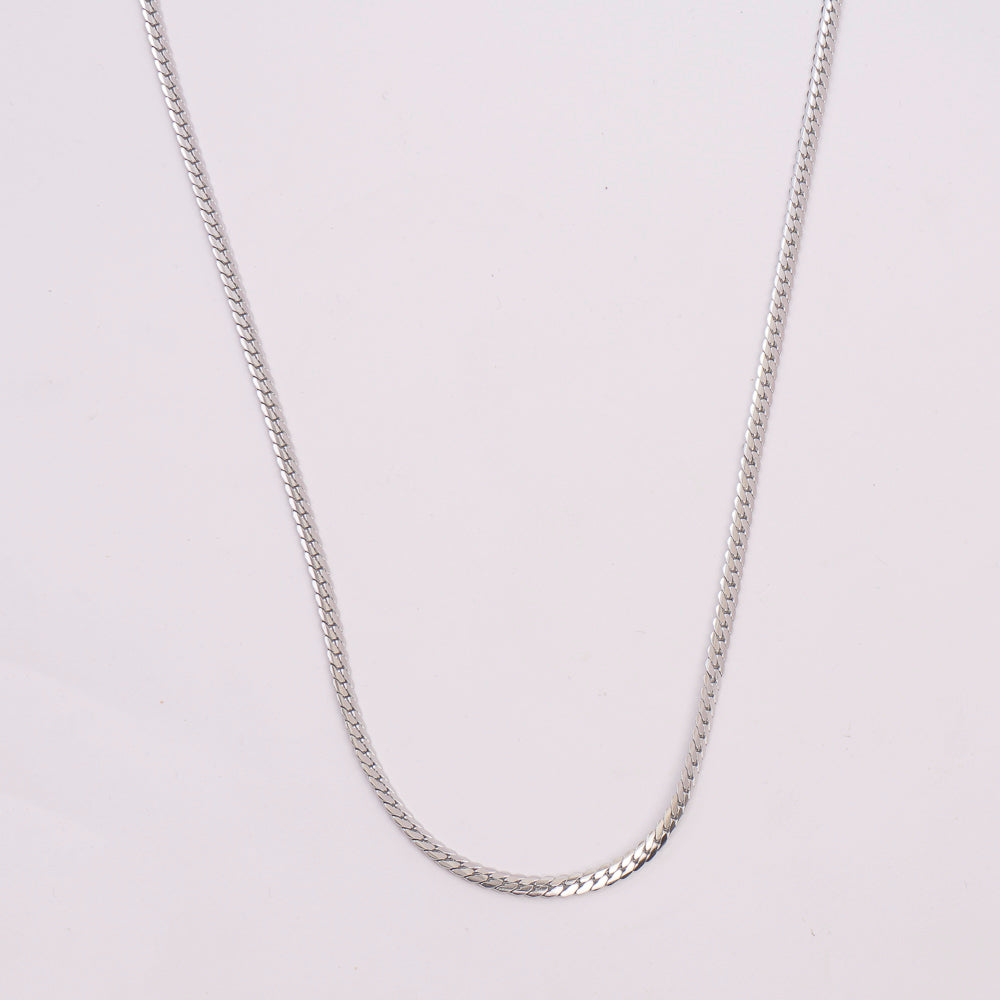 Silver Neck Casual Chain 4mm