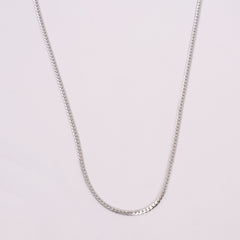 Silver Neck Casual Chain 4mm